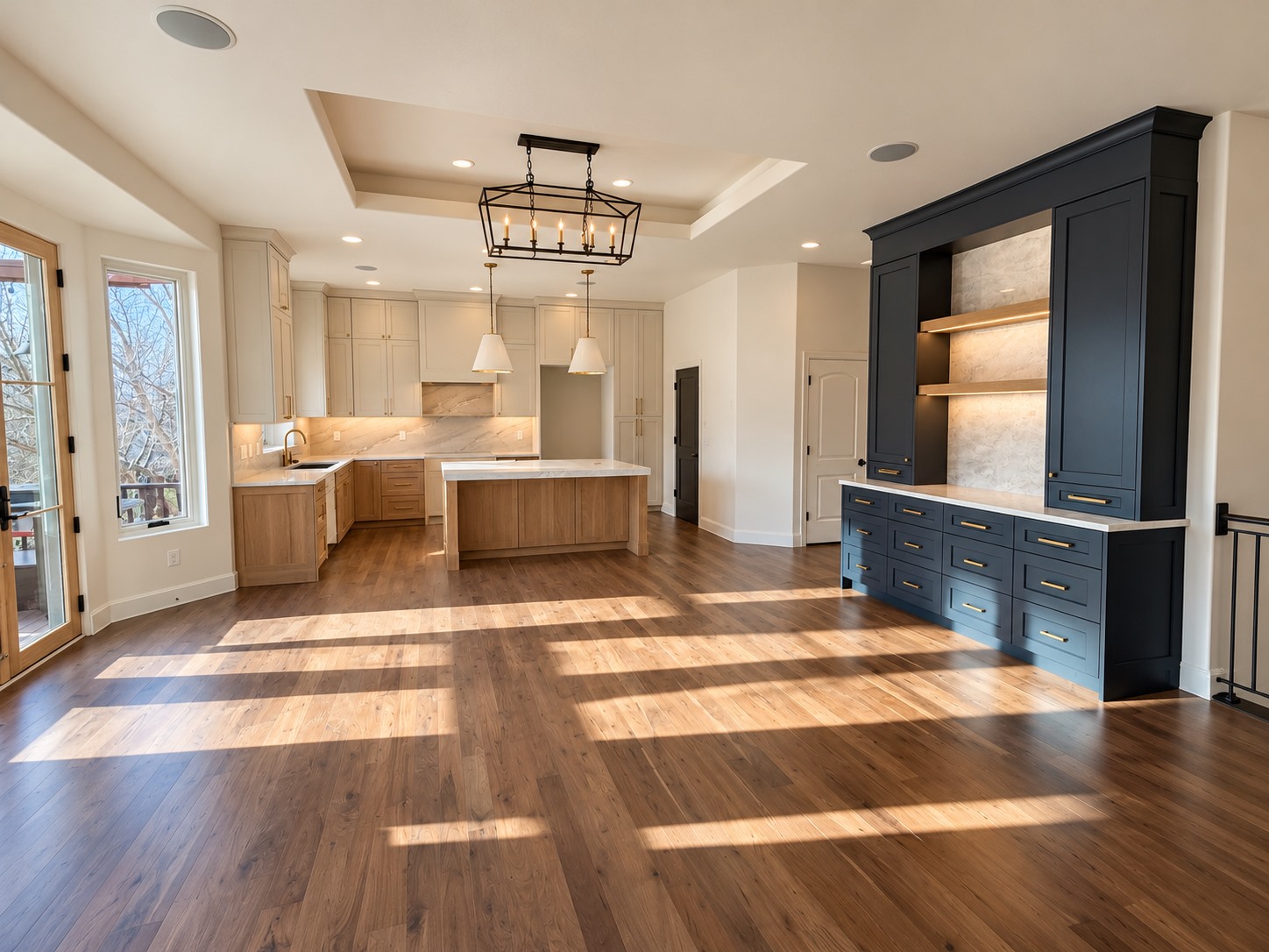 Sunlit kitchen & built-ins